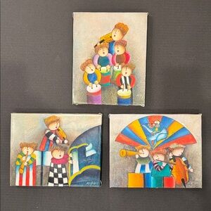 Colorful Musical Art - Stretched Canvas Set of 3